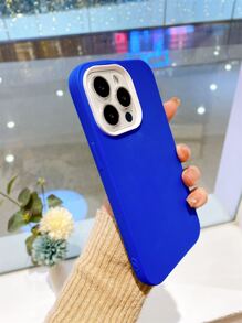 1pc Liquid 3-In-1 Single-Layer Protective Phone Case - Royal Blue - View 7