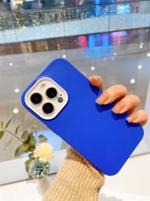 1pc Liquid 3-In-1 Single-Layer Protective Phone Case - Royal Blue - View 9