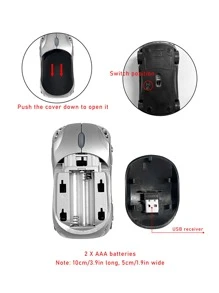 银色汽车形无线鼠标 - 銀色 - 查看 6