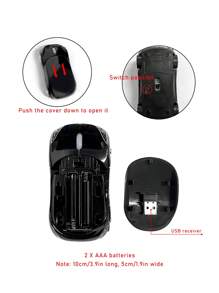 银色汽车造型无线鼠标 - 黑色 - 查看 6