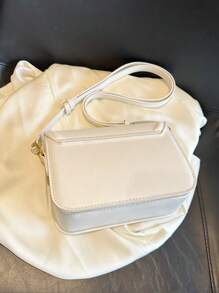 小翻蓋方包轉鎖極簡 - 白色 - 查看 6