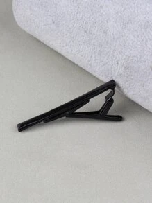 1pc Fashionable Minimalist Tie Clip For Men For Daily Decoration - Black - View 1
