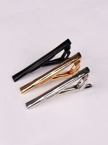 1pc Fashionable Minimalist Tie Clip For Men For Daily Decoration - Black - View 3