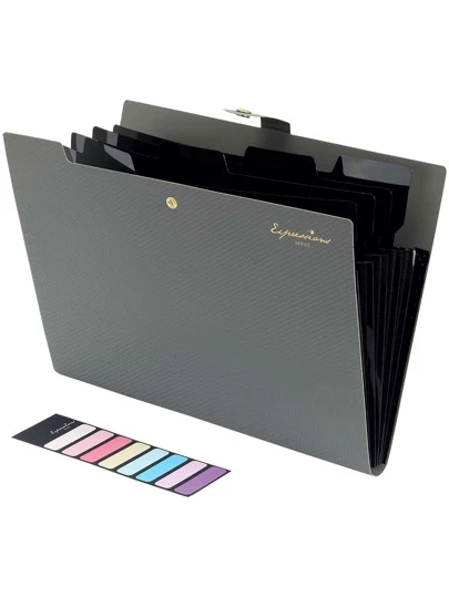 1 件字母图形随机扩展文件夹，简单多层折叠文件夹，适用于办公室、学校返校、学校用品