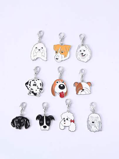 10入組狗狗裝飾鑰匙圈