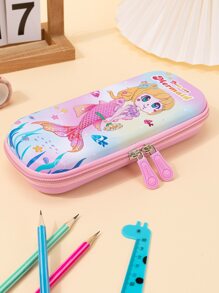 1 pieza Estuche de lápiz sirena patrón - Multicolor - Ver 1