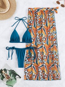 Bộ Bikini Nữ Buộc lại Thắt nút Nhiệt đới - Nhiều màu - Xem 6