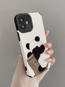 可爱手机壳 1 件 TPU 皮革熊猫图案手机壳，适用于 Apple iPhone 14、13 Pro Max、12、11、7Plus、X、iPhone 16、16 Pro、16 Plus、16 Pro Max - 彩色 - 查看 2