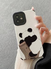 可爱手机壳 1 件 TPU 皮革熊猫图案手机壳，适用于 Apple iPhone 14、13 Pro Max、12、11、7Plus、X、iPhone 16、16 Pro、16 Plus、16 Pro Max - 彩色 - 查看 5