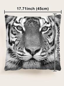 Tiger Print Cushion Cover Without Filler, Modern Throw Pillow Cover, Pillow Insert Not Include, For Sofa, Living Room