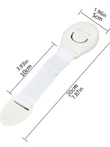 1 件可重复使用的塑料锁，简易白色锁带，用于保护婴儿