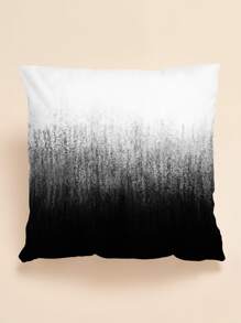 Funda de cojín de color de agua sin relleno - Blanco y Negro - Ver 1