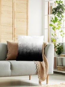 Funda de cojín de color de agua sin relleno - Blanco y Negro - Ver 3