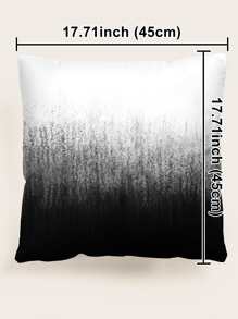Funda de cojín de color de agua sin relleno - Blanco y Negro - Ver 5
