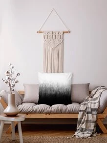 Funda de cojín de color de agua sin relleno - Blanco y Negro - Ver 8