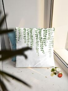 Leaf Print Cushion Cover, Throw Pillow Case, Pillow Insert Not Include, For Sofa, Living Room, For Spring - Multicolor - View 3