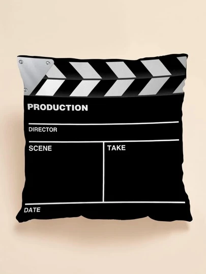 Husă de pernă cu imprimeu clapper fără umplutură, husă de pernă creativă, inserție de pernă nu este inclusă, pentru canapea, sufragerie