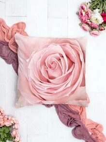In Hoa Hồng Đệm Mà Không Làm Đầy, Lãng Mạn Ném Gối Mà Không Cần Gối Chèn, Cho Ghế Sofa, Phòng Khách - Hồng - Xem 4