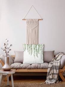 Leaf Print Cushion Cover, Throw Pillow Case, Pillow Insert Not Include, For Sofa, Living Room, For Spring - Multicolor - View 6