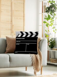 Joivida 拍手板圖案靠墊套不附帶墊芯 - 黑色 - 查看 9