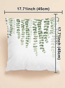 Leaf Print Cushion Cover, Throw Pillow Case, Pillow Insert Not Include, For Sofa, Living Room, For Spring - Multicolor - View 7