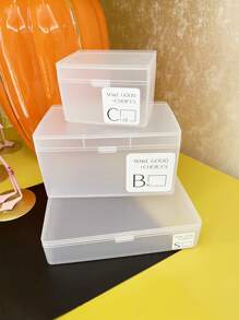 1 hộp nhựa đựng đồ, hộp đựng trong suốt hiện đại cho gia đình - Trong sáng - Xem 1