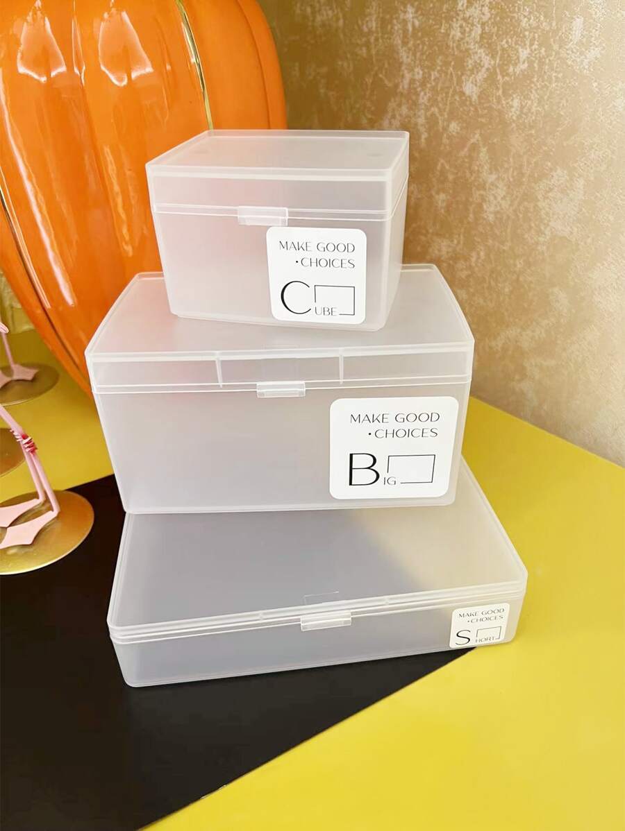 1 hộp nhựa đựng đồ, hộp đựng trong suốt hiện đại cho gia đình - Trong sáng - Xem 1