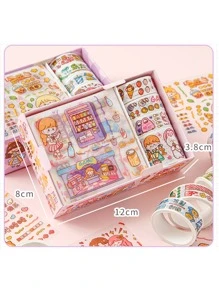 1box Cartoon Graphic Random Washi Tape - Multicolor - View 2