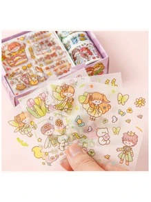 1box Cartoon Graphic Random Washi Tape - Multicolor - View 4