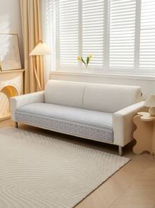 1 Bánh Waffle Quilting Ghế Sofa Chống Trơn Trượt Với Trang Trí Ren Bông Tuyết, Ghế Bọc Chăn - Màu Xám nhạt - Xem 6