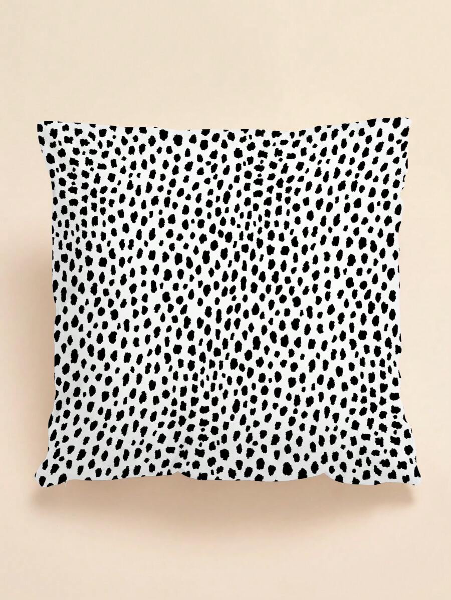 圖案印花靠墊套不帶填充物 - 黑與白 - 查看 1