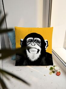 Gorilla Print Cushion Cover, Throw Pillow Case, Pillow Insert Not Include, For Sofa, Living Room - Multicolor - View 4