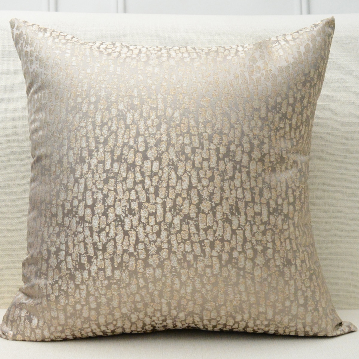 Pieza/2 piezas Funda de cojín de alta calidad con textura de oro y champán, elaborada a mano con estilo moderno. Los cojines NO están incluidos, so