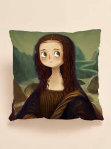 Figure Graphic Cushion Cover Without Filler, Cute Throw Pillow Case For Sofa - Multicolor - View 1