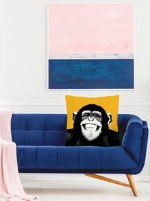 Gorilla Print Cushion Cover, Throw Pillow Case, Pillow Insert Not Include, For Sofa, Living Room - Multicolor - View 5