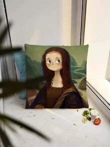 Figure Graphic Cushion Cover Without Filler, Cute Throw Pillow Case For Sofa - Multicolor - View 5