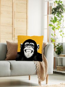 Gorilla Print Cushion Cover, Throw Pillow Case, Pillow Insert Not Include, For Sofa, Living Room - Multicolor - View 7
