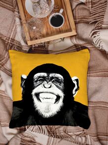 Gorilla Print Cushion Cover, Throw Pillow Case, Pillow Insert Not Include, For Sofa, Living Room - Multicolor - View 8