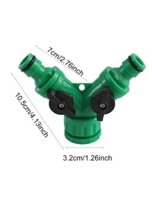 1入組水龍頭分流器帶閥門 - 綠色 - 查看 2