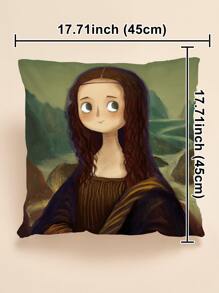Figure Graphic Cushion Cover Without Filler, Cute Throw Pillow Case For Sofa - Multicolor - View 3