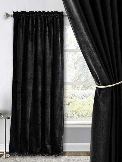 Solid Color Single Panel Blackout Curtain