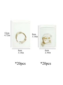 40入組透明首飾戒指耳環收納便攜包