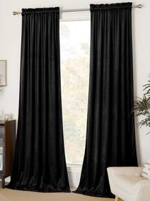 Solid Color Single Panel Blackout Curtain