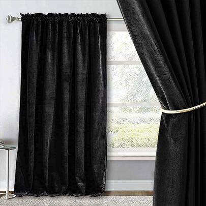 Solid Color Single Panel Blackout Curtain