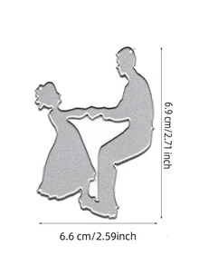 1入組碳鋼切割模具圖形設計DIY蝕刻模板工藝模具 - 銀色 - 查看 2