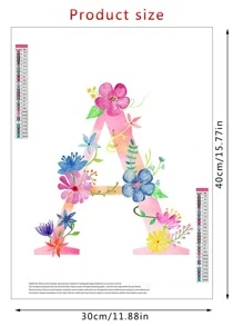 字母圖案DIY鑽石畫不附框架