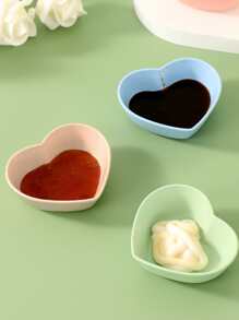 2 Món Hình Trái Tim Nước Sốt Món Ăn Mini Gia Vị Món Ăn Nhựa Gia Vị Món Ăn Sushi Tương Chấm Bát Ăn Nhẹ Phục Vụ Món Ăn - Nhiều màu - Xem 3