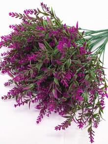 2束塑膠人造花束創意花卉設計人造花束 - 玫紅色 - 查看 2