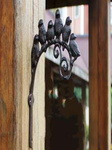 1pc Bird Decor Vintage Doorbell - Rust Brown - View 3