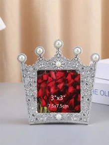 1pc Faux Pearl Decor Photo Frame With Random Inner Paper - Multicolor - View 5